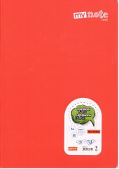 MYNOTE TEXT HAZIR KAPLI 60 YAPRAK KARELİ DEFTER KIRMIZI - 1