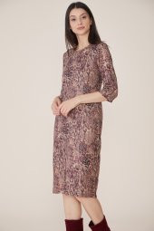 BAYAN ELBİSE KAŞMİR KUMAŞ SORALLİNE 1116 - 4