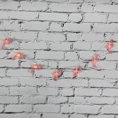 Led Işık Plastik Flamingo Dekor 10lu Şerit Aydınlatma Pilli Ağaç Süsü - 3