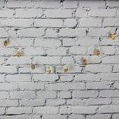 Led Işık Metal Yaprak  10'lu Şerit Aydınlatma Pilli Ağaç Süsü - 3