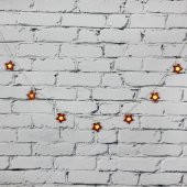 Led Işık Ahşap Yıldız 10'lu Şerit Aydınlatma Pilli Ağaç Süsü - 6