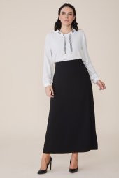 KADIN ETEK BÜYÜK BEDEN ÇAN ETEK 778 SORALLİNE SİYAH - 3