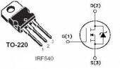 IRF540 - 28a 100v Mosfet - To220 Mofset - 3