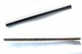 40 Pin Tek Sıra Erkek Header 2.54 mm - Siyah - 2