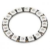 Neopixel 16 Rgb Led Halka Kartı Dahili Sürücülü - Neopixel Ring - 16 X Ws2812 5050 Rgb Led With Inte - 2