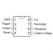 NE555 Dip-8 Zamanlayıcı - Osilatör - Pulse Jeneratör Entegresi - 2