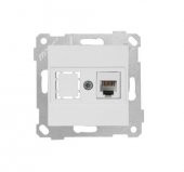 Mutlusan Rita Mekanizma+Tuş Telefon Prizi 1xrj12 Cat3 (Beyaz) - 1