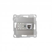 Mutlusan Rita Mekanizma+Tuş Telefon Prizi 1xrj12 Cat3 (Titanyum) - 1