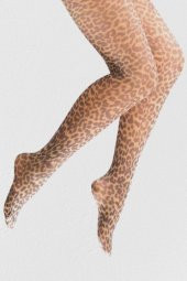 Mite Love Leopar Baskılı Mikro 40 Denye Külotlu Çorap - 4