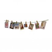 İp Hediyeli Mini Mandal 48 Adet Fotoğraf Mandalı Süsleme Mandalı - 3