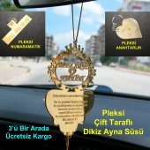 Kişiye Özel Araba Süsü Plakalı Pleksi Araba Dikiz Aynası Süsü - 1