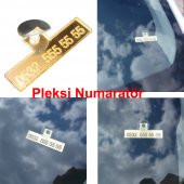 Kişiye Özel Araba Süsü Plakalı Pleksi Araba Dikiz Aynası Süsü - 3