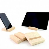 Ahşap Cep Telefon Ve Tablet Tutucu Telefon Standı 3 Adet - 1