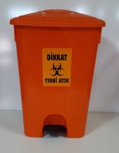 TIBBİ ATIK KOVASI 85 LT PEDALLI TEKERLEKLİ - 2