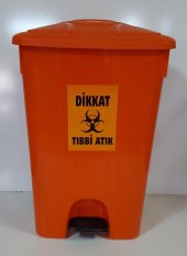 TIBBİ ATIK KOVASI 85 LT PEDALLI TEKERLEKLİ - 7