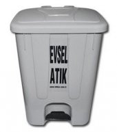 evsel atık kovası 85 lt pedallı - 1