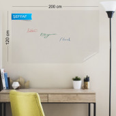 Akıllı Kağıt - 120x200 Cm Şeffaf , 1 Alana-1 Hediye Yapışkansız Tutunan Pratik Yazı Tahtası - 1