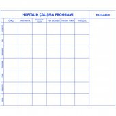 EVBUYA İLK VE ORTA OKUL İÇİN HAFTALIK ÇALIŞMA PROGRAMLAYICI AKILLI KAĞIT - 2