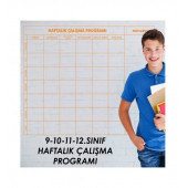EVBUYA LİSELER İÇİN HAFTALIK ÇALIŞMA PROGRAMLAYICI AKILLI KAĞIT - 1
