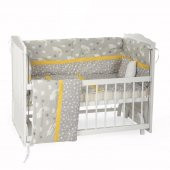 Sluupy Gri Yıldızlı Figürlü Bebek Uyku Seti 60x120 - 1