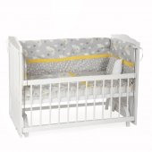 Sluupy Gri Yıldızlı Figürlü Bebek Uyku Seti 60x120 - 3