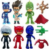 Pijamaskeliler Pjmasks Figür Oyuncak 10 Lu Set Pijamasks Figur - 1