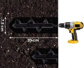 Bahçe Toprak Delici Universal Matkap Ucu Toprak Burgu Aparatı 20x7.5 - 3