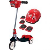 3 Tekerlekli Frenli Çocuk Scooter Kask Dizlik Set Dahil - 2