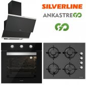 Silverline Siyah Cam Ankastre Set BO6503B01 - CS5349B01 - 3420 - 1