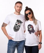 Tshirthane Kurukafa  Sevgili Kombinleri tshirt kombini Sevgili Çift tshirt - 1