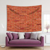 Kırmızı Tuğla Deseni Duvar Örtüsü - 2
