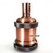 Marketcik Dekoratif Eskitme Bakır Metal E27 Duy - 1