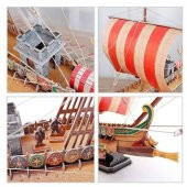 Antik Roma Savaş Gemisi 3D Puzzle - 3