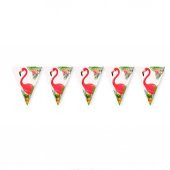 TFL8849 Flamingo Kağıt Bayrak Seti -Balonevi - 5