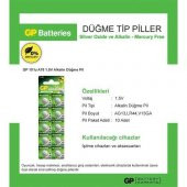 Gp GpA76-2C10 Lr44 10 lu Alkalin Pil - 3