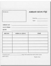 Turkuaz 4 Nüsha 25 Li Ambar Sevk Fişi - 1