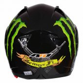 AR1 Monster Çene Açılır Vizörlü Motosiklet Kaskı Siyah - 3
