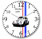 Herbie 1968 Araba Duvar Saati Bombeli Gercek Cam - 1