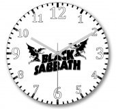 Black Sabbath Duvar Saati Bombeli Gercek Cam - 1