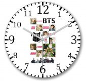 Bts Tişört Bangtan Boys Kpop Duvar Saati Bombeli Gercek Cam - 1