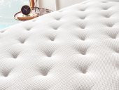 Niron Majesty Yatak 120x200 Tek Kişilik Pedli Ekstra Lüks Yumuşak Yatak Pamuklu Keten Kumaş 30 cm - 2