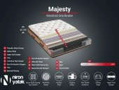 Niron Majesty Yatak 120x200 Tek Kişilik Pedli Ekstra Lüks Yumuşak Yatak Pamuklu Keten Kumaş 30 cm - 4