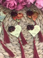 30 Adet 5*5 Ölçüsü İsme Özel Pleksi Söz,Nişan,Kına,Nikah,Mevlid Magnet Hediyelik - 1
