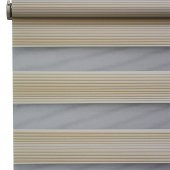 Sütlü Kahve Rengi Gradyan Dar Pileli Zebra Perde - 2