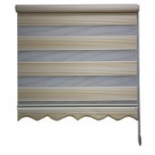 Sütlü Kahve Rengi Gradyan Dar Pileli Zebra Perde - 4