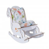 Ahşap Sallanır Çoçuk Sandalyesi Çocuk Koltuk Bebek Koltuk Sandalye - 1