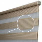 Sütlü Kahve Rengi Jakarlı Zebra Perde - 1