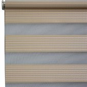 Sütlü Kahve Rengi Jakarlı Zebra Perde - 2