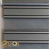 Gri Dar Pileli Mutfak Serisi Polyester Zebra Perde - 3