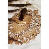 Küçük İnciler Kristal Gelin Tacı - 1